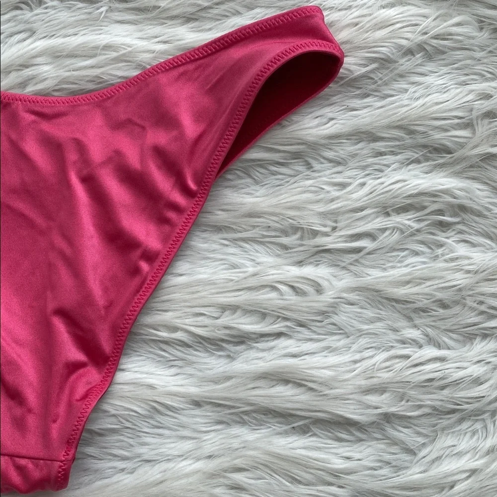 LA Hearts by PacSun | Pink & Red Reversible Ria V High Cut Bikini Bottom